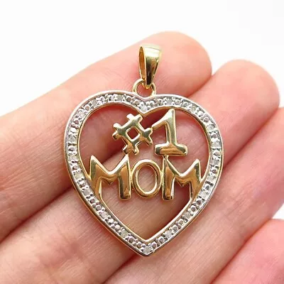 14k Yellow Gold Plated MOM'S DAY Special Pendant 1Ct Round Lab-Created Diamond • $80