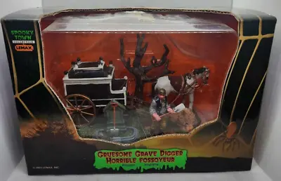 Lemax Spooky Town Gruesome Grave Digger Cemetery 53511 Horse Drawn Hearse • $24.99