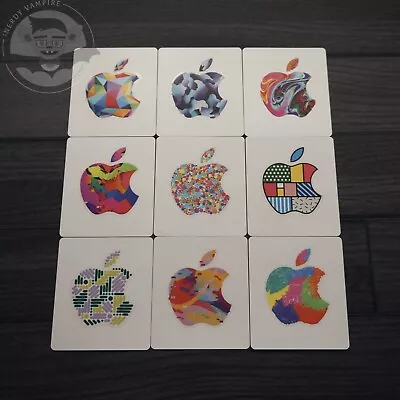 Official Apple Logo Decal Stickers | All 9 (From Gift Cards) Abstract Designs • $19.99