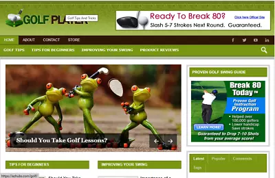 Make Money - Golf Niche Blog Website Affiliate Income Free Hosting / Setup • $9.99