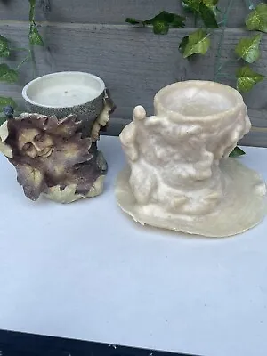 Latex Rubber Mould Large Green Man Candle Holder Maple Leaf Forest Witchy Mold • £15