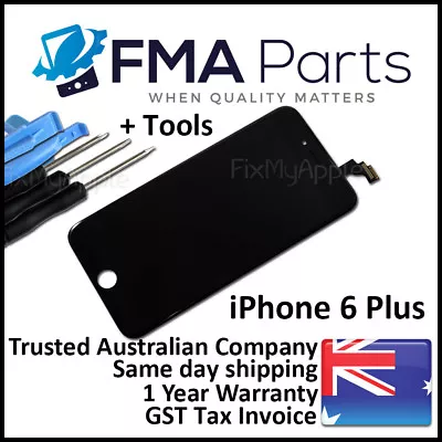 IPhone 6 PLUS Black Glass Touch Screen Digitizer LCD Assembly Replacement New • $33.95