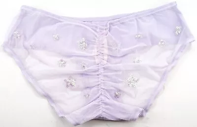 New Victoria's Secret Lavender Mesh Sequin Stars Hiphugger Pantie XS/S • $4.37