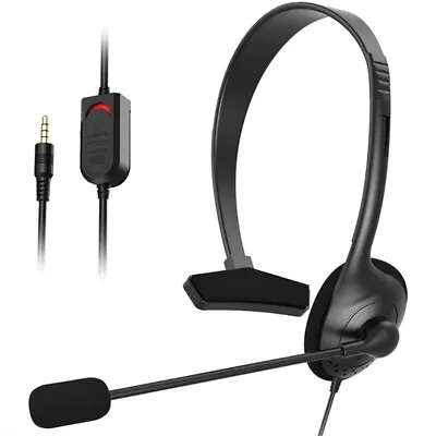 Headset With Microphone Lightweight Call Center Wired Headset For PC/Computer • £5.40