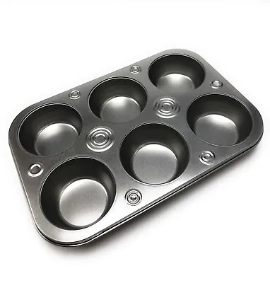 6 Cup Non Stick Heavy Duty Muffin Cupcake Oven Bakeware Baking Pan Tray • $8.25