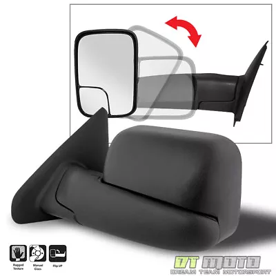 [LEFTDriver Side] 2002-2008 Dodge Ram 1500 03-09 2500 3500 Towing MANUAL Mirror • $51.99