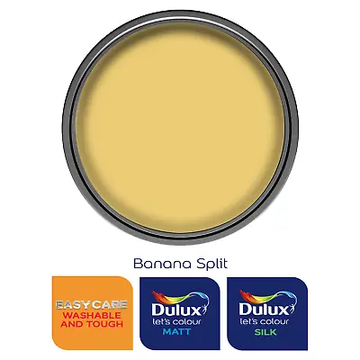 £27.99 • Buy Dulux Paint Banana Split Matt Or Silk Emulsion Various Finishes 2.5 Litres