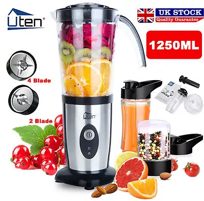 1.25L Blender Smoothie Maker Food Processor Coffee Grinder Mixer Fruit Juicer UK • £30.99