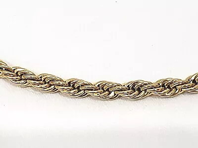 Unisex 14K YG Over 317L Surgical Stainless Steel 24 In Rope Necklace 5mm • $24.99