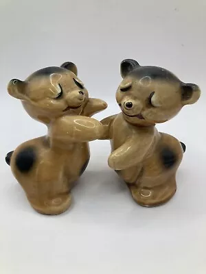 Vintage Van Tellingen Bears Hugging Salt And Pepper Shakers Adorable Kitschy • $15