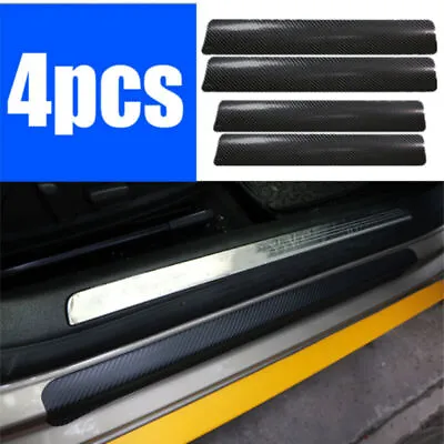 4x Carbon Fiber Car Door Plate Sill Scuff Cover Anti-Scratch Sticker Accessories • $9.99