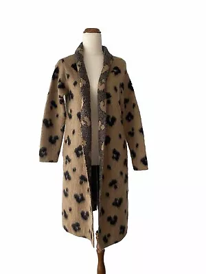 WITCHERY Leopard Print Mohair Blend Cardigan Size XXS/XS (6-8) Larger Fit Winter • $41.41