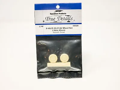 1/48 True Details Resin P-40/P-35/P-36 Wheel Set (2 Main - Smooth Tread) 48020 • $9.99