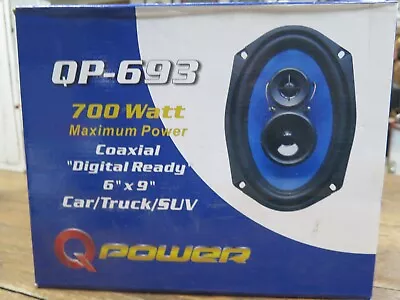 Q Power QP693 6  X 9  3 Way 500 Watt Car Speakers (pair) New • $25