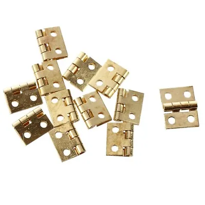 1X(12pcs 1/12 Miniature Furniture Cabinet Closet Hinges - Golden D9D1) • $12.09