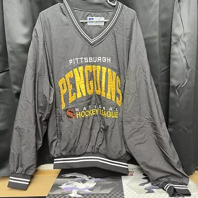 VINTAGE Pittsburgh Penguins Russell Athletic Pullover Windbreaker Mens XL Crosby • $24.99