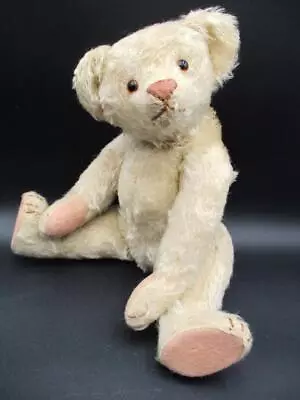 Antique Vintage German Steiff Teddy Bear WHITE MOHAIR 13  • $46.25