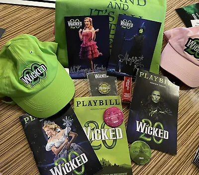 Elphaba AND Glinda Swag 20th Anniversary Performance Playbill Broadway Wicked • $259