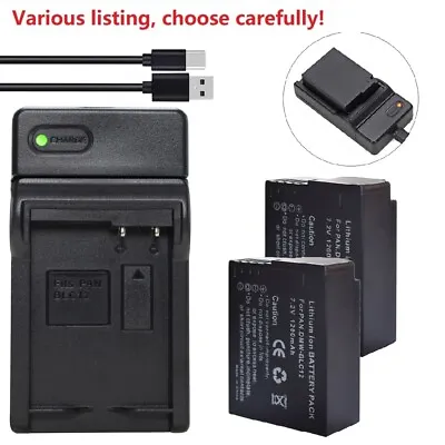 DMW-BLC12 Battery Or Slim Charger For Panasonic Lumix DMC-G7 DMC-GX8 DMC-G81 G90 • £20.96