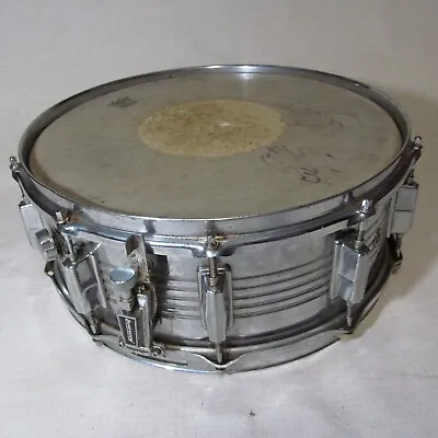 Vintage Chrome Snare 14” X 6” Signed With Pearl Ludwig And Other Hardware Parts • $169.83