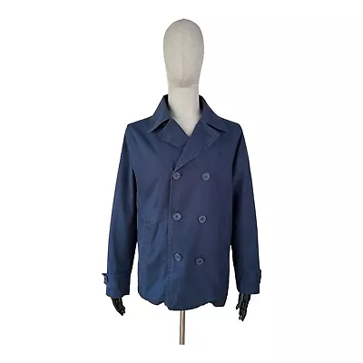 MUSTO Ocean Outfitters Trench Coat Button Up Navy • $52.50