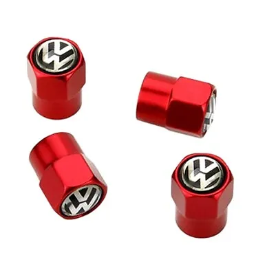 4x Red Universal Hex Tire Air Valve Cap For Cars Trucks & SUVs - V • $8.68