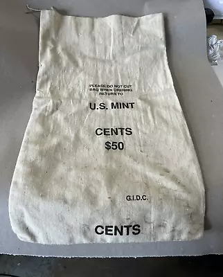 U. S. Mint Cents $50 Canvas Money Bag • $15