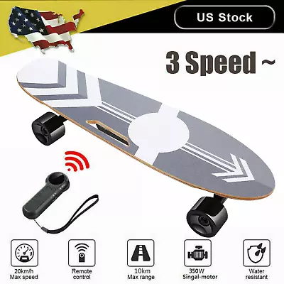 Electric Skateboard W/Remote 350W 12.4mph Electric Longboard Skateboard 20KM/H# • $119.99