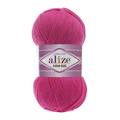 ALIZE COTTON GOLD YARN- 55% Cotton 45% Acrylic 100g 329m Color Selection • £3.98