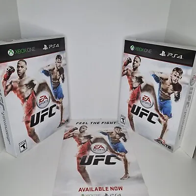 UFC EA Sports Xbox One PS4 Store Display Box Standee Lot Of 2 With Poster • $34.98
