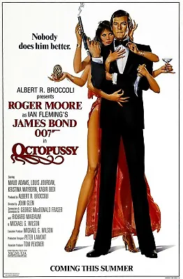 OCTOPUSSY 007 James Bond Movie Film Poster On Metal Sign Plaque Pub Bar Decor • £4.70