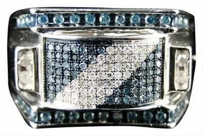 Men's 2 Ct Round Cut Lab-Created Diamond Wedding Pinky Ring 925 Sterling Silver • $117.88