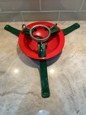 Vintage Metal Christmas Tree Stand Holder Original Box Handy Things Mfg No. 45 • $25