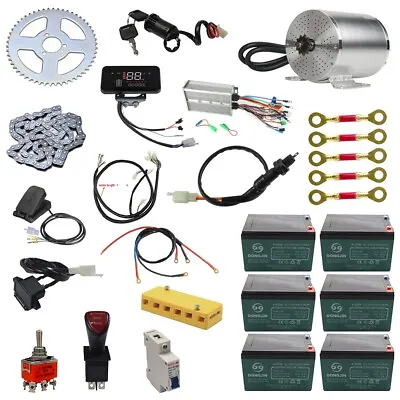 72V 3000W Brushless Electric Motor Assembly Kit Go Kart Golf Cart Quad E Bike AT • $15.48