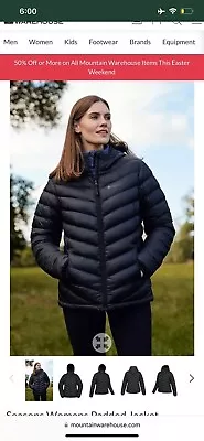 Mountain Warehouse Womens Padded Jacket Black New Condition With Tags  • £23