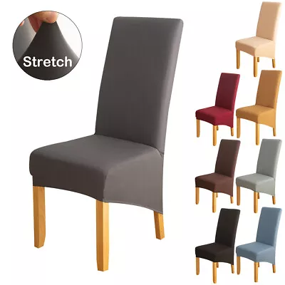 Pack Large Dining Chair Covers Spandex Slip Banquet Home Stretch Seat Slipcovers • $59.49