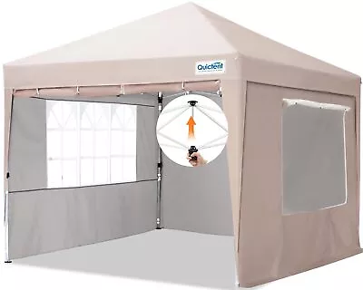 Quictent Ez Up Canopy Tent 10'x10' With Detachable Window Sidewalls One Perso... • $229.29