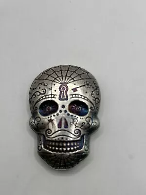 5 Oz Hand Poured .999 Fine Silver Day Of The Dead Skull • $137.50