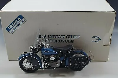 Danbury Mint 1948 Indian Chief Motorcycle Die Cast 1:10 Scale Mib #2 • $256.63