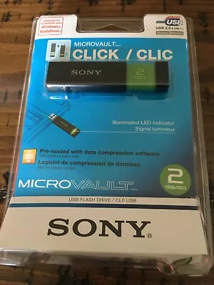Sony 2 GB USB 2.0 Flash Drive Microvault Windows / MAC NEW • $15