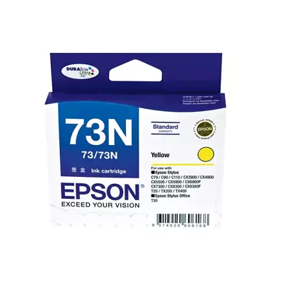 Epson Inkjet 73N Cartridge Yellow Durable General Purpose Water Smudge Resistant • $34.64