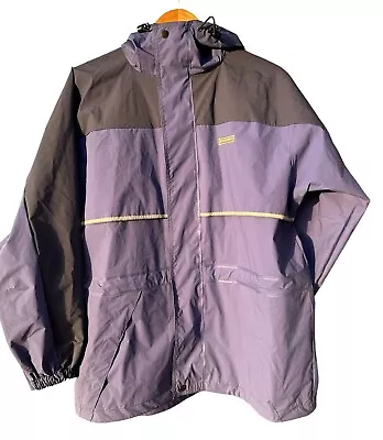 Stearns Dry Wear Hooded Rain Jacket Windbreaker Men Med Blue Vented Zip & Snap • $27.59