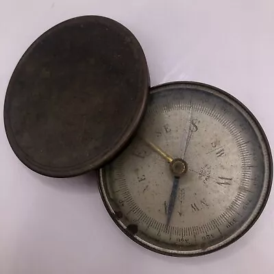 Vintage/antique Brass Locking Pocket Compass Made In France • $0.99