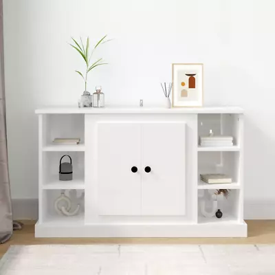 Sideboard High Gloss White 100x35.5x60 Cm Engineered Wood Buffet Cabinet Hallway • $178.37