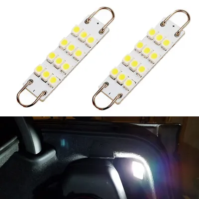 2 X White 44mm Rigid Loop 561 562 LED Interior Map Dome Door Trunk Light Bulbs • $8.98