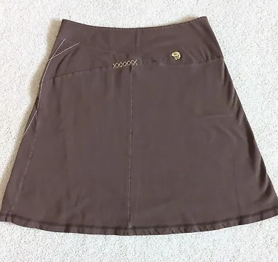 Mountain Hardwear Skirt Womens Medium Brown Cotton Stretch Hiking Outdoor * • $18