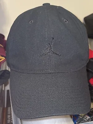 NIKE AIR JORDAN JUMPMAN Cap Hat Adjustable ‘OFFICIAL’ Black - EUC • $25