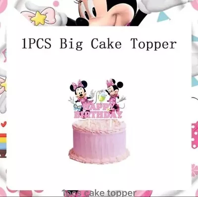 MINNIE MOUSE Birthday Party Cake Topper Kids Party Supplies • £2.99