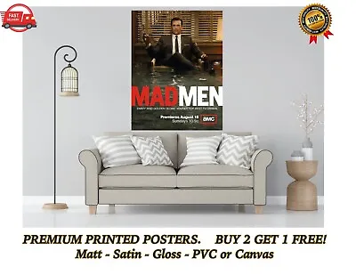 Mad Men Classic TV Series Large Poster Art Print Gift A0 A1 A2 A3 Maxi • £5.78