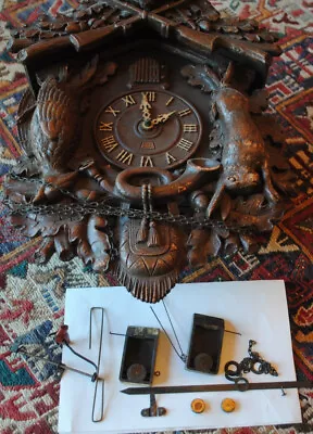 Vintage Cuckoo Clock Lux Hunter Game Cuckoo Parts Only • $0.99
